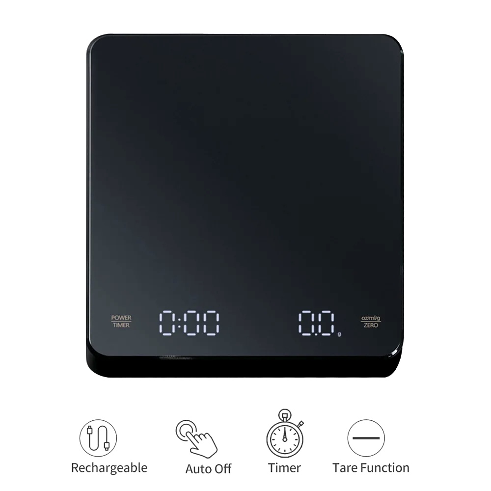 Kitchen Timer Digital - Digital Coffee Scale with Timer LED