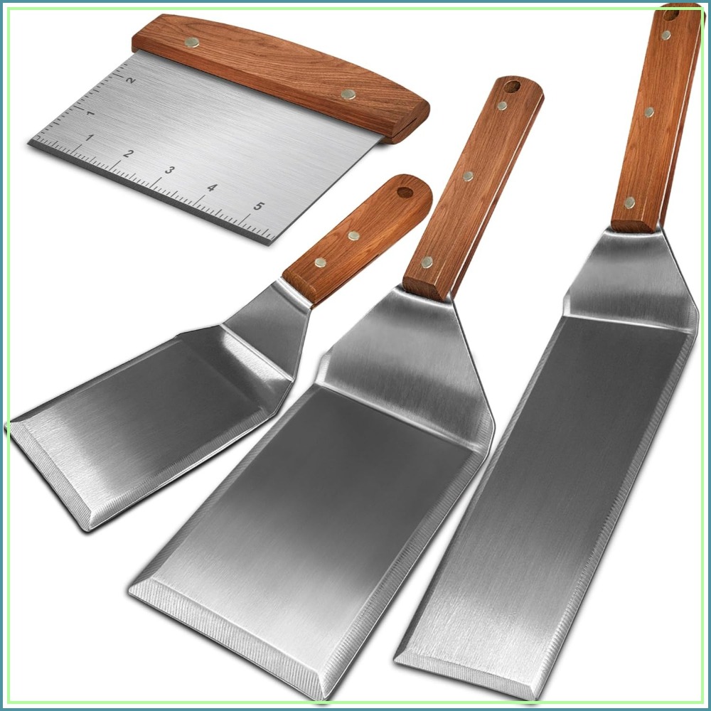 Cast Iron Skillet - Set of 4 Stainless Steel Griddle