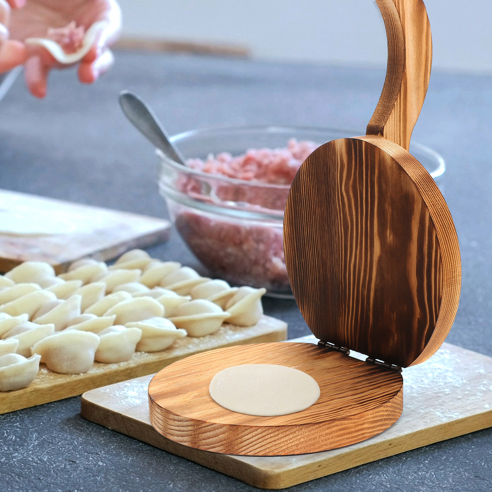Sturdy Wooden Dumpling Press T - Kitchen Gadgets Made In Usa ulasan dan harga