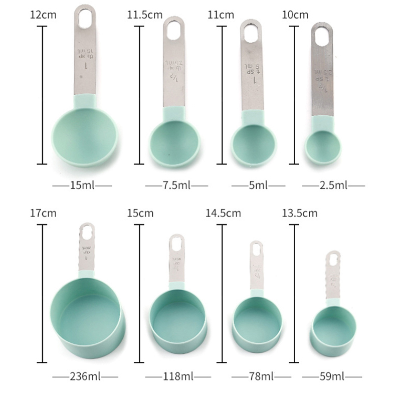 8PCS Measuring Cups Spoons Set - Quirky Kitchen Gadgets ulasan dan harga