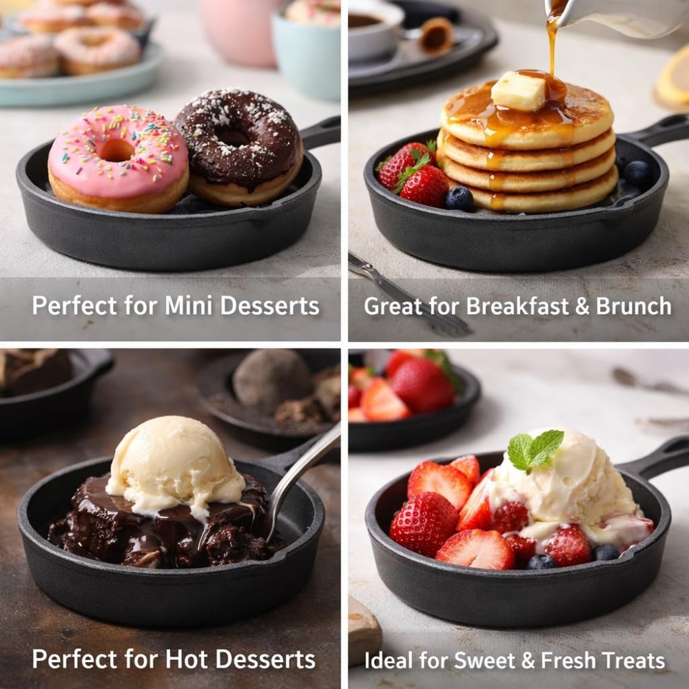 Cast Iron Mini Skillet, Round  - Cast Iron Skillet ulasan dan harga