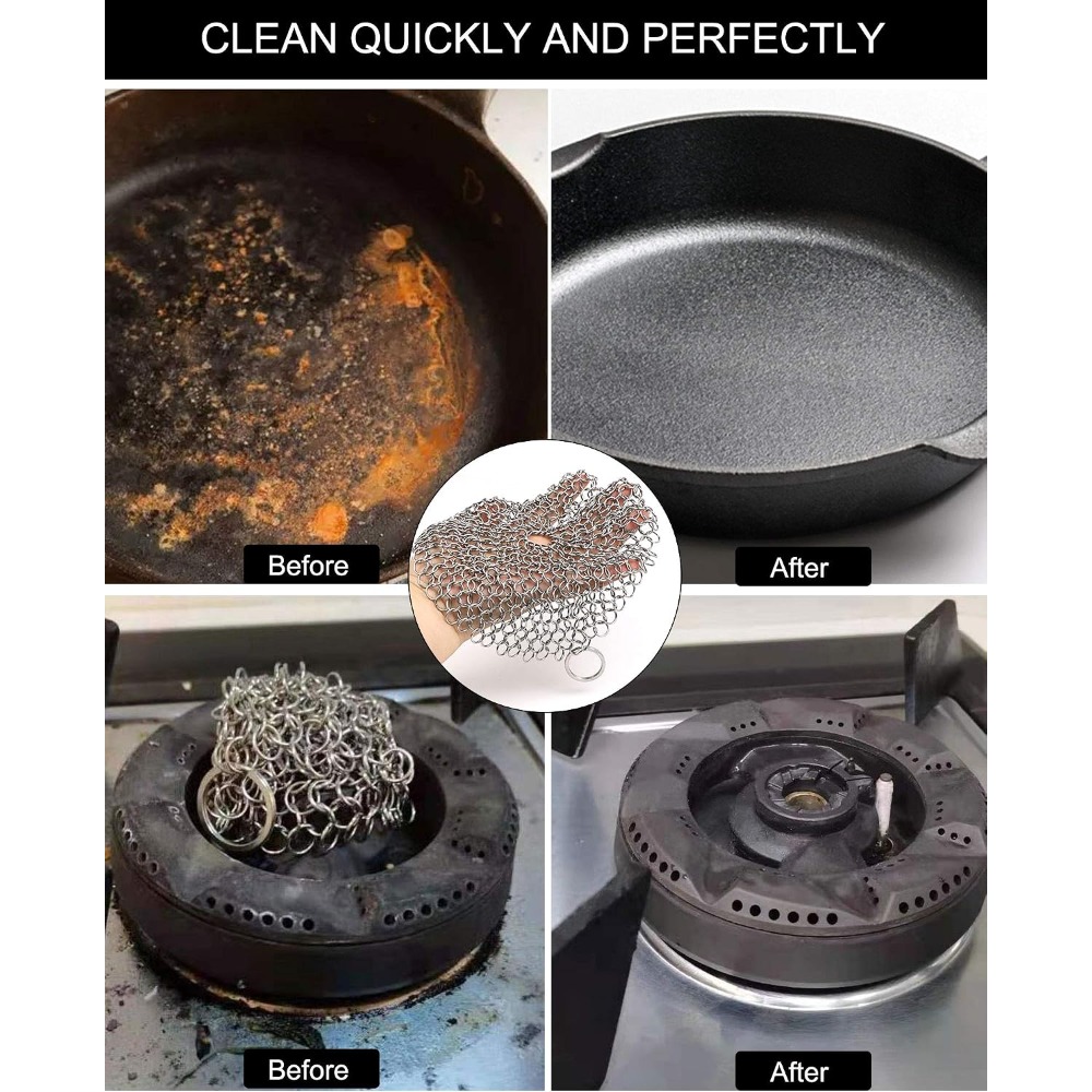 Premium 2 Pack Stainless Steel - Cast Iron Skillet ulasan dan harga
