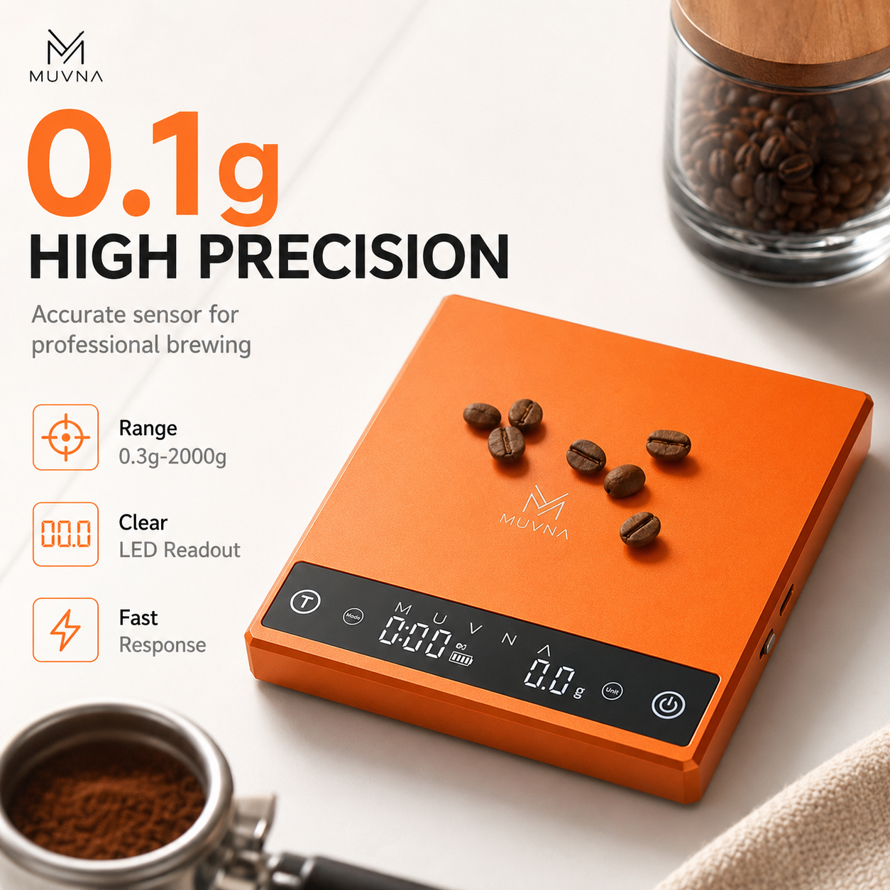 MUVNA Coffee Scale Espresso Sc - Kitchen Timer Digital ulasan dan harga
