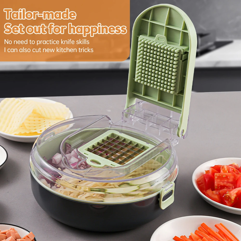 Vegetable Chopper with Contain - Kitchen Gadgets Save Time ulasan dan harga