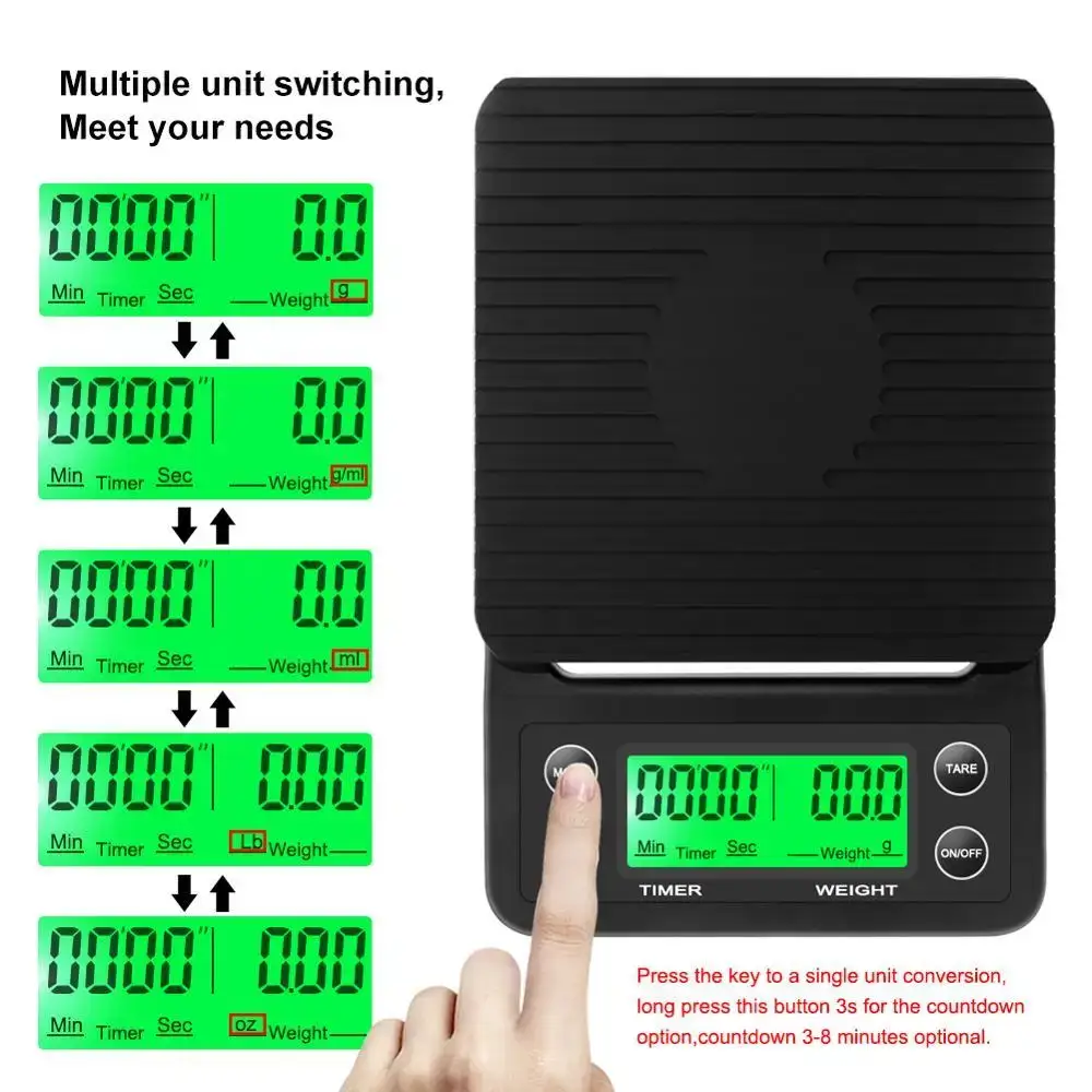 3kg/0.1g 5kg/0.1g Drip Coffee  - Kitchen Timer Digital ulasan dan harga