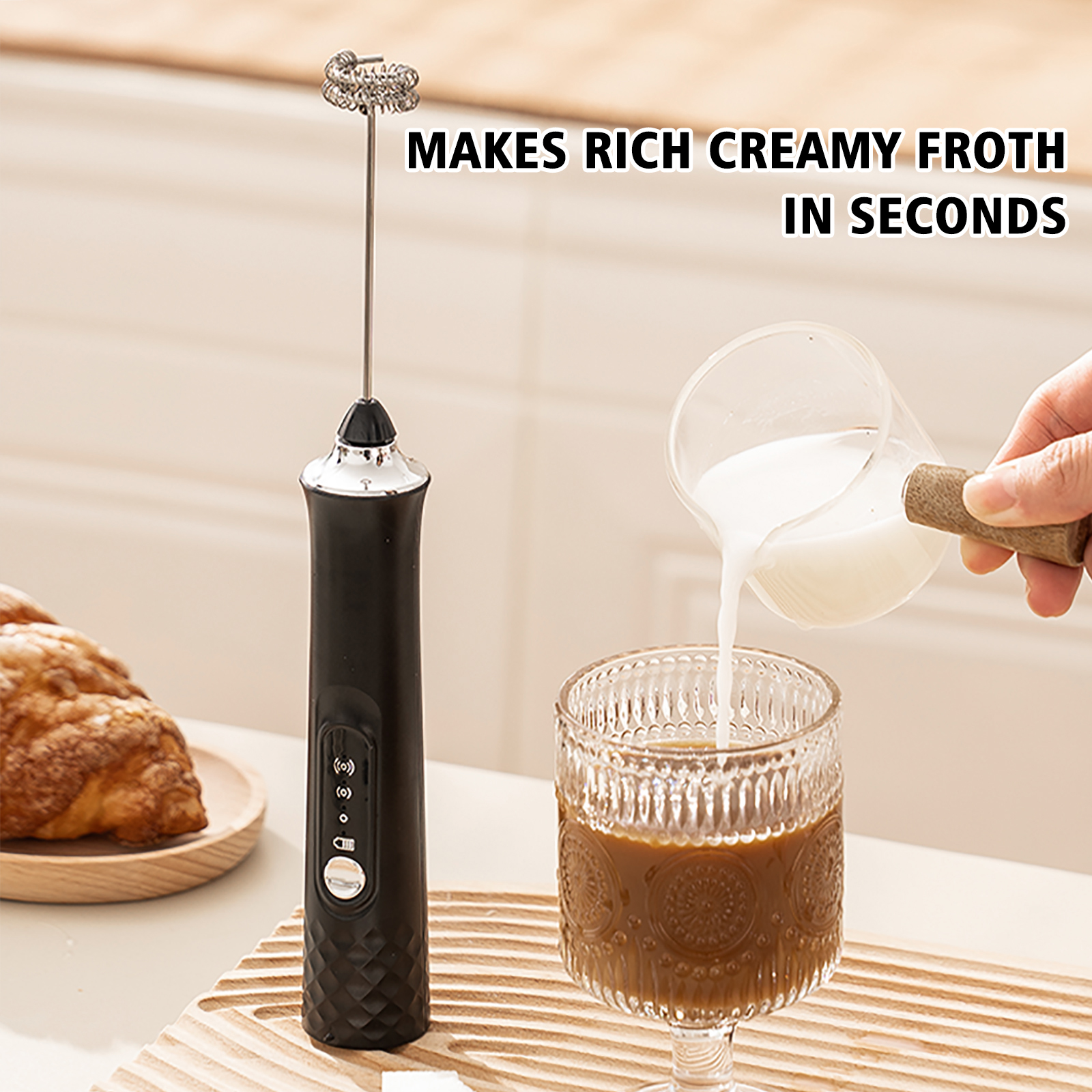 Powerful Electric Milk Frother - Quirky Kitchen Gadgets ulasan dan harga