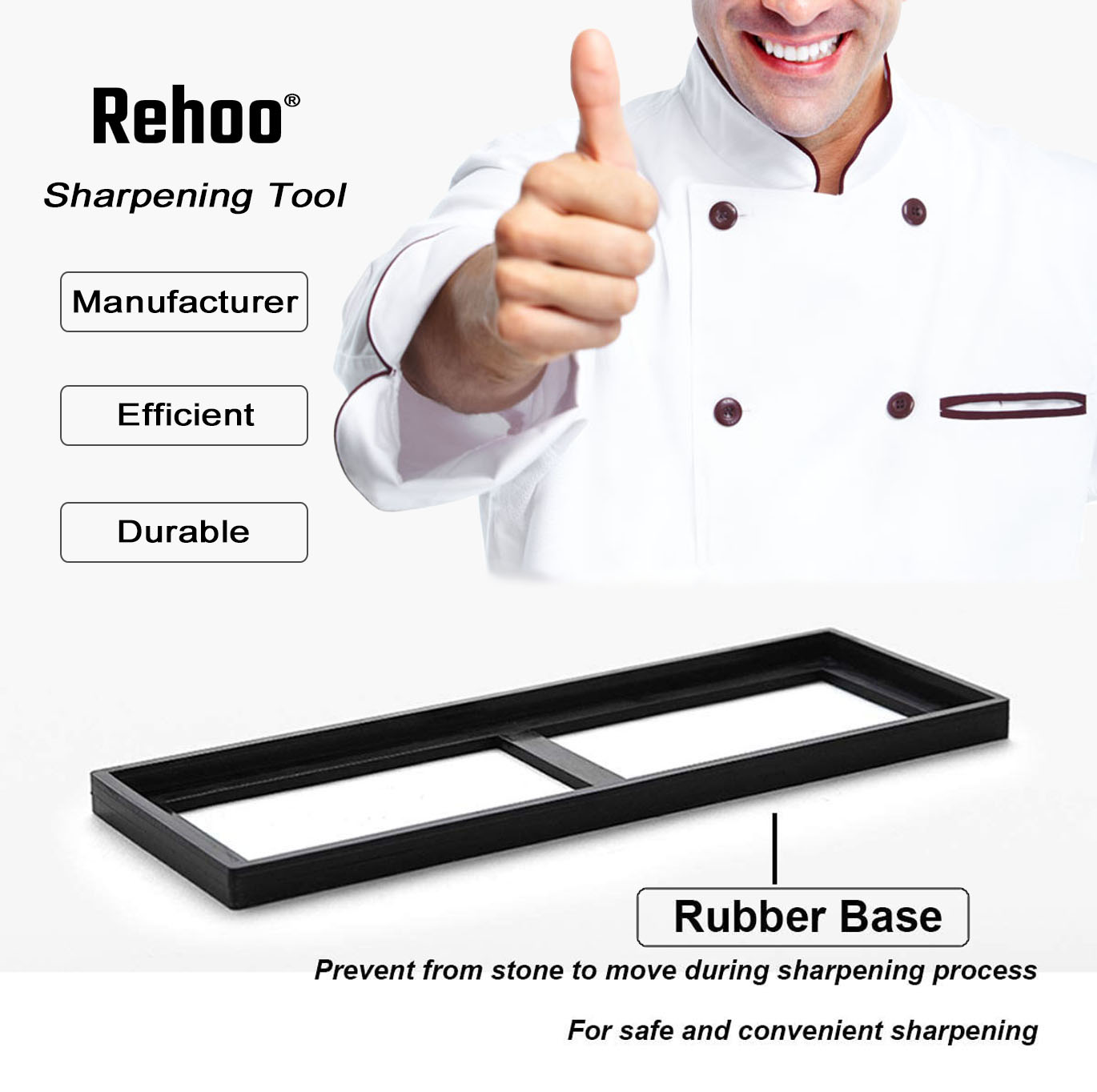 Rehoo Double-sided Whetstone 1 - Kitchen Gadgets For Chefs ulasan dan harga