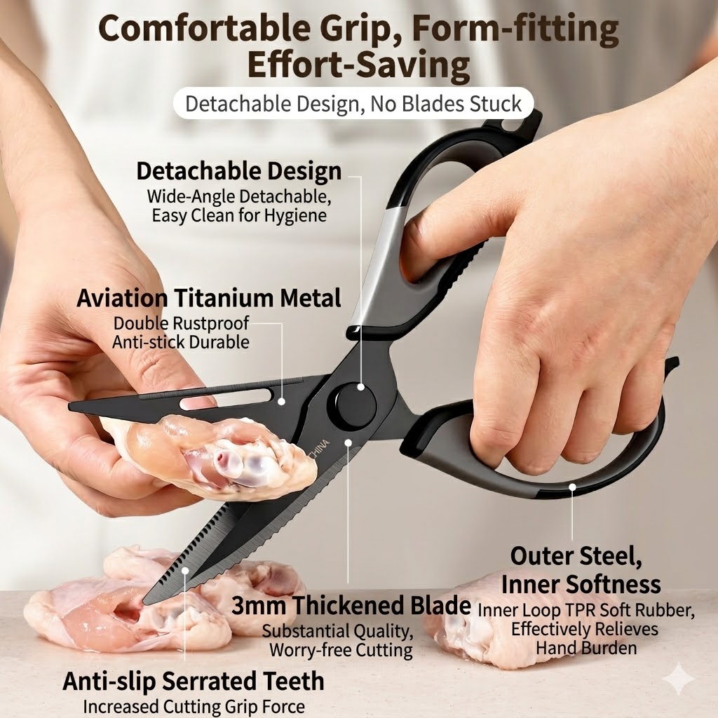 Kitchen scissors Titanium Chic - Kitchen Gadgets Ninja ulasan dan harga