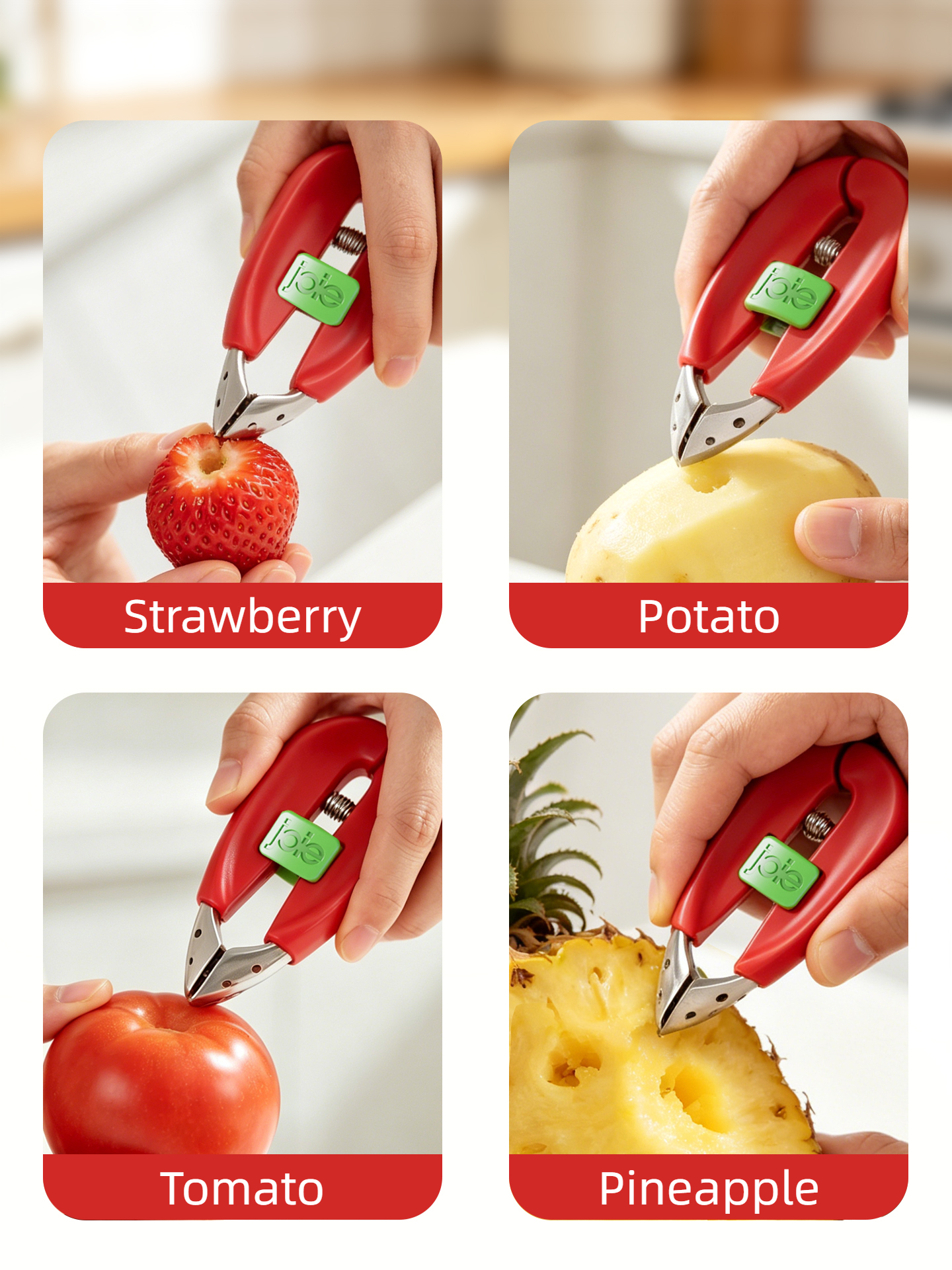 Joie Strawberry Huller Fruit C - Kitchen Gadgets Joie ulasan dan harga
