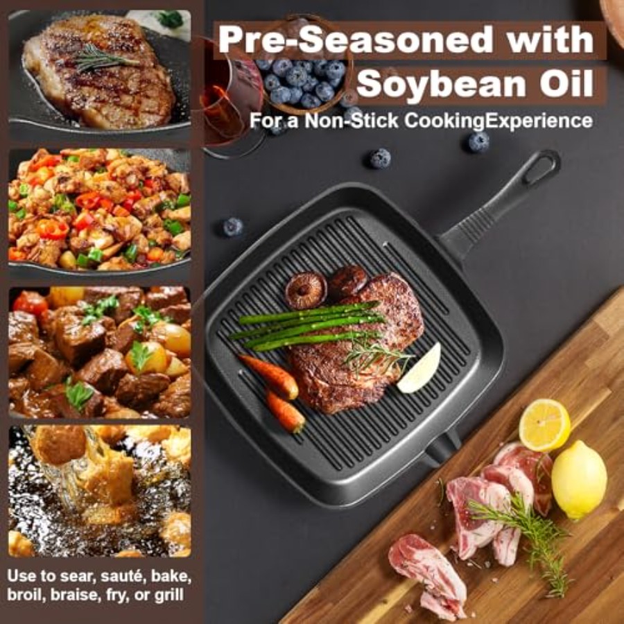 Pre-Seasoned Cast Iron Skillet - Cast Iron Skillet ulasan dan harga