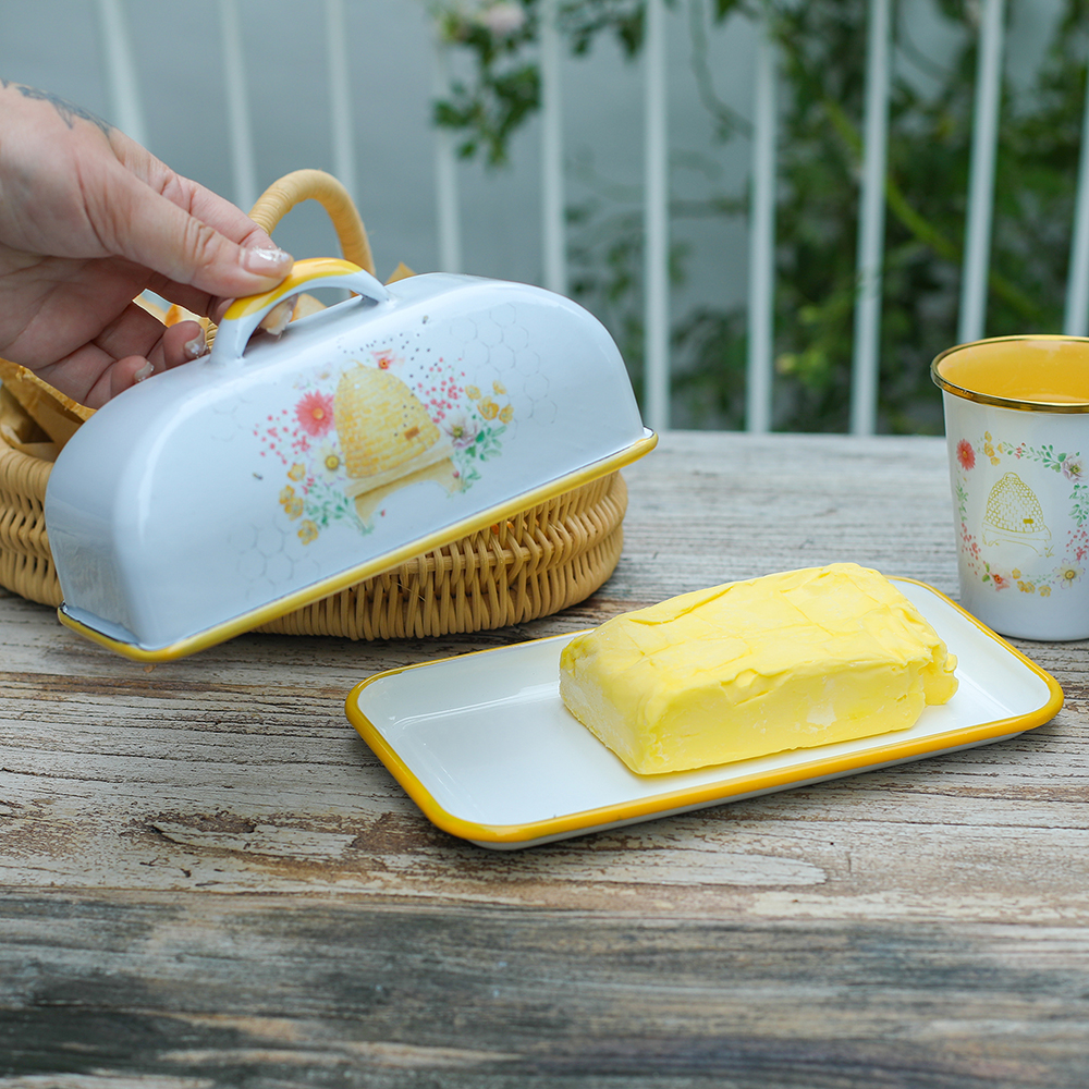 Menschy Enamel Butter Dish Che - Kitchen Gadgets Ninja ulasan dan harga
