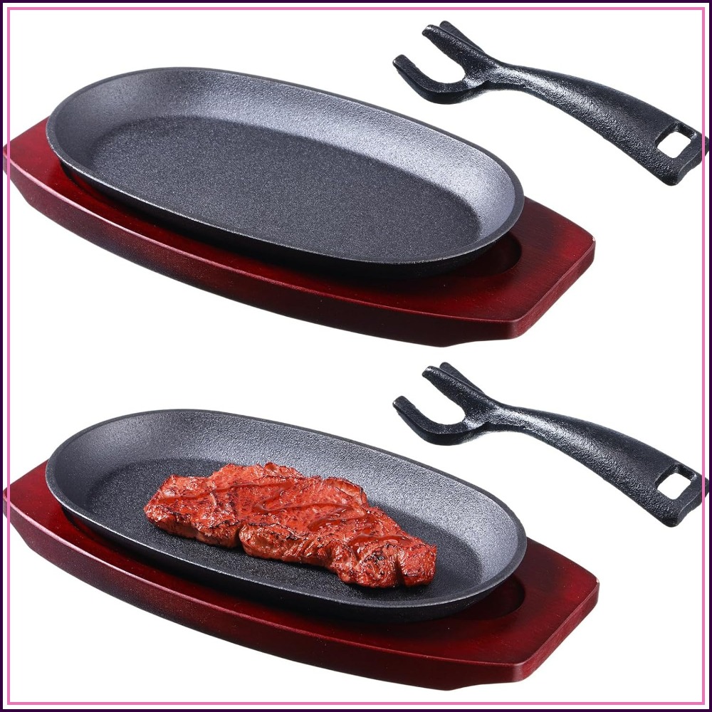 2-Piece Cast Iron Fajita Skill - Cast Iron Skillet ulasan dan harga